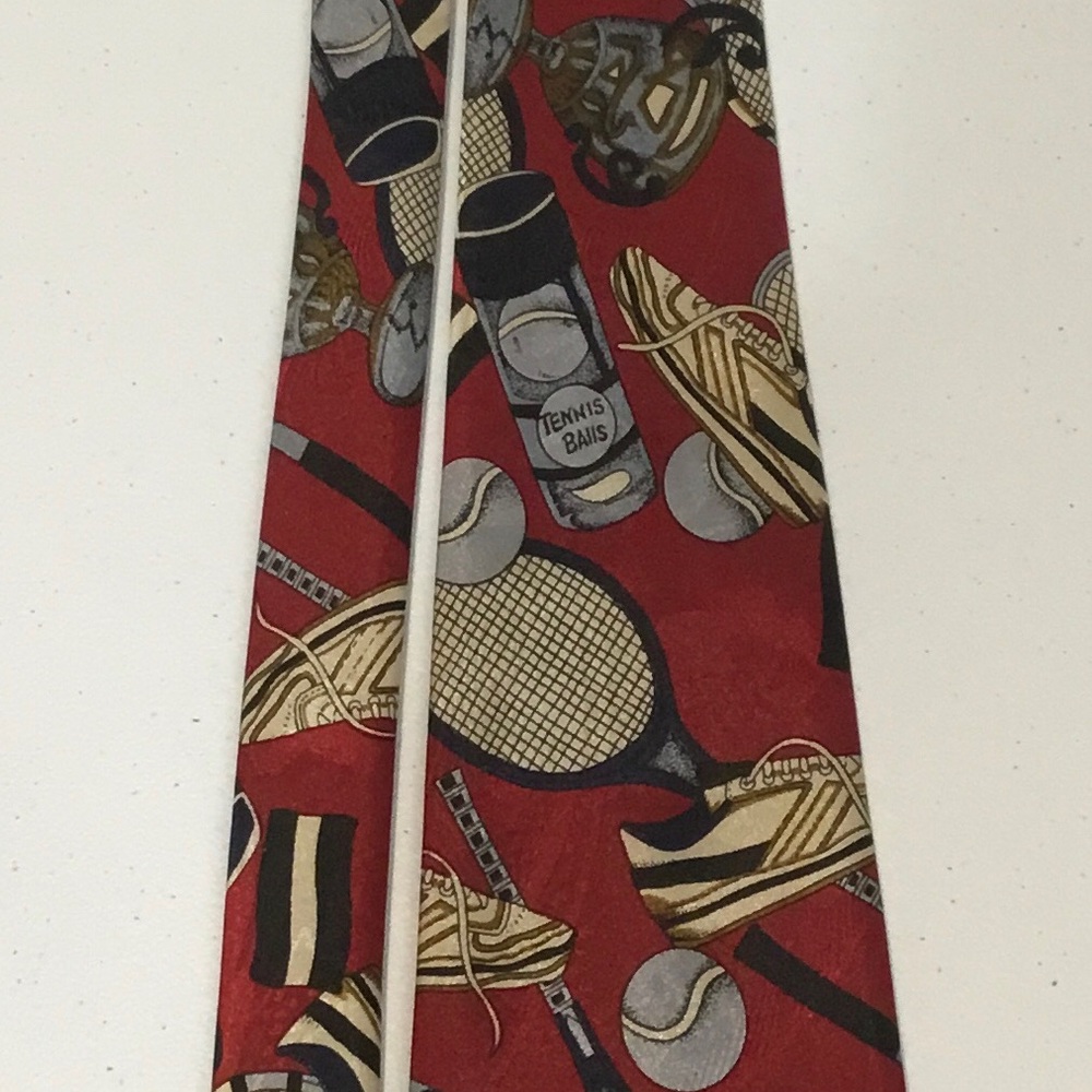 Vintage Duomo Milano Tennis Tie Handmade Tennis Sport - Picture 7 of 7